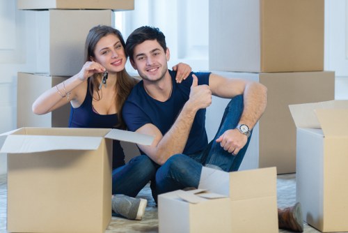 Home moving planning in Tottenham with boxes and checklist