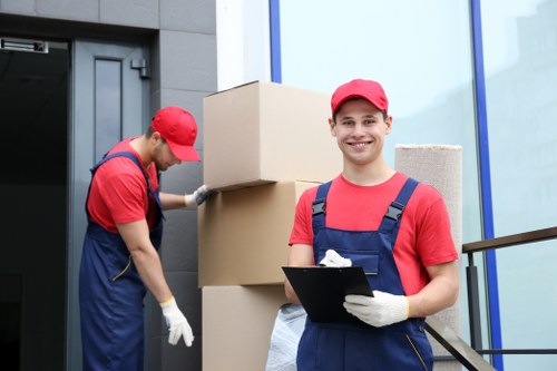 House movers preparing a domestic removal in Tottenham