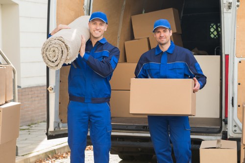 Man With A Van Tottenham team sorting recyclable items during a move