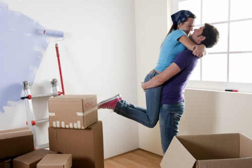 Van being loaded with furniture for a Tottenham relocation