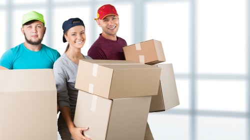 Packed boxes and furniture prepared for Tottenham removals
