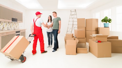 Removal van loaded for a Tottenham flat move