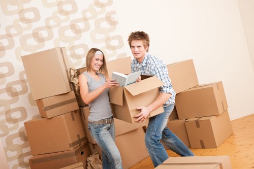 Professional movers handling a business relocation in Tottenham