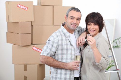 A local removals crew loading household items for a Tottenham move